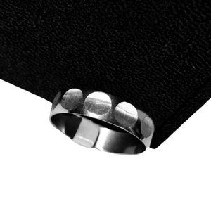 Stainless Steel Knocking Face Ring Men / Women